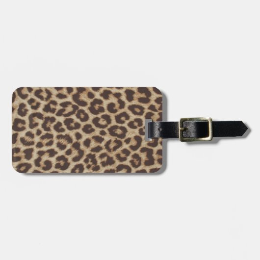 Leopard Print Luggage Tag Bagagelabel (Voorkant horizontaal)