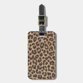 Leopard Print Luggage Tag Bagagelabel (Voorkant verticaal)