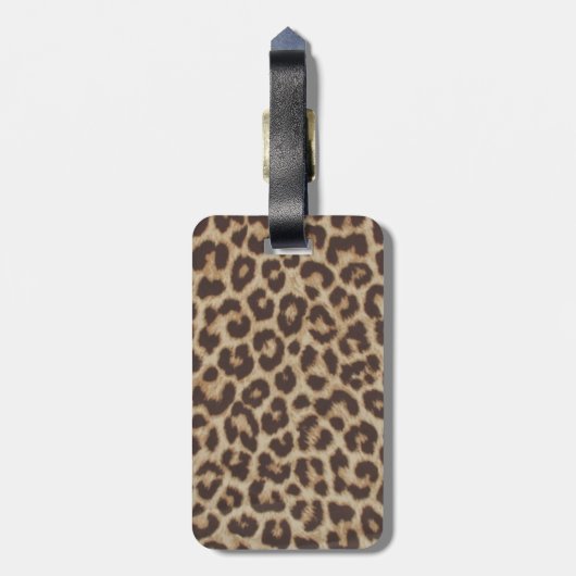 Leopard Print Luggage Tag Bagagelabel (Achterkant verticaal)