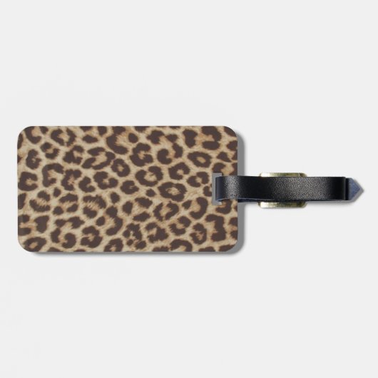 Leopard Print Luggage Tag Bagagelabel (Achterkant horizontaal)