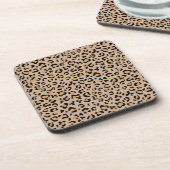 Leopard Print, luipspuiten, bruine luipaard Bier Onderzetter (Linkerzijde)