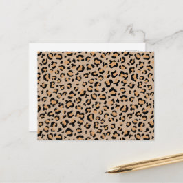 Leopard Print, luipspuiten, bruine luipaard Briefkaart