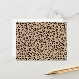 Leopard Print, luipspuiten, bruine luipaard Briefkaart