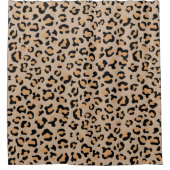 Leopard Print, luipspuiten, bruine luipaard Douchegordijn (Voorkant)