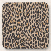 Leopard Print, luipspuiten, bruine luipaard Drankjes Onderzetter (Voorkant)