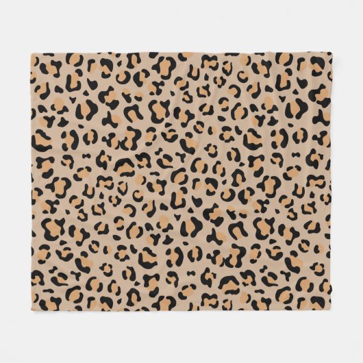 Leopard Print, luipspuiten, bruine luipaard Fleece Deken (Voorkant (Horizontaal))