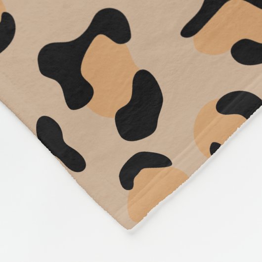 Leopard Print, luipspuiten, bruine luipaard Fleece Deken (Hoek)