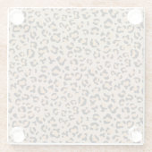 Leopard Print, luipspuiten, bruine luipaard Glazen Onderzetter (Achterkant)