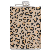 Leopard Print, luipspuiten, bruine luipaard Heupfles (Voorkant)