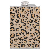 Leopard Print, luipspuiten, bruine luipaard Heupfles (Achterkant)