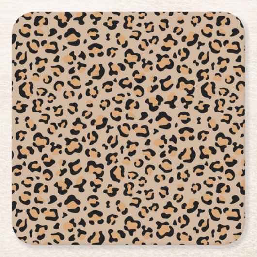 Leopard Print, luipspuiten, bruine luipaard Kartonnen Onderzetters (Voorkant)