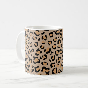 Leopard Print, luipspuiten, bruine luipaard Koffiemok