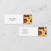 Leopard Print, luipspuiten, bruine luipaard Mini Visitekaartje (Voorkant / Achterkant)