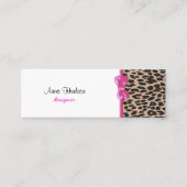 Leopard Print, luipspuiten, bruine luipaard Mini Visitekaartje (Voorkant)