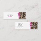 Leopard Print, luipspuiten, bruine luipaard Mini Visitekaartje (Voorkant / Achterkant)