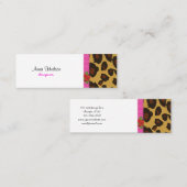 Leopard Print, luipspuiten, bruine luipaard Mini Visitekaartje (Voorkant / Achterkant)