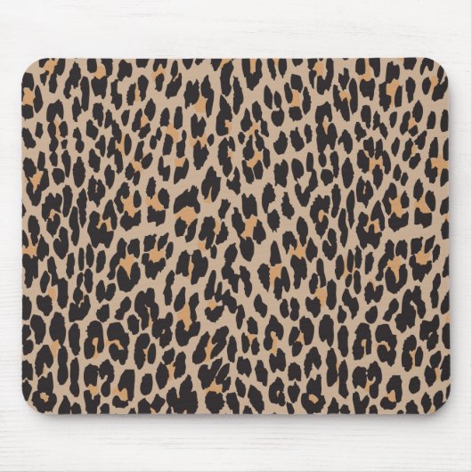 Leopard Print, luipspuiten, bruine luipaard Muismat (Voorkant)