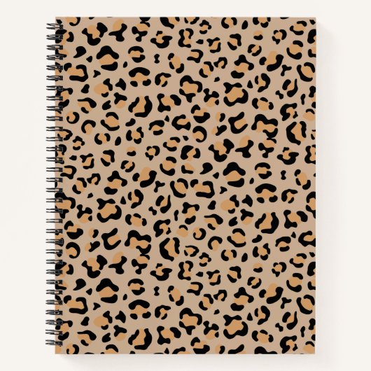 Leopard Print, luipspuiten, bruine luipaard Notitieboek (Voorkant)