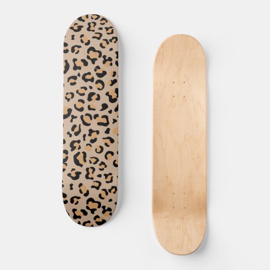 Leopard Print, luipspuiten, bruine luipaard Persoonlijk Skateboard (Voorkant)