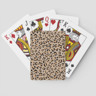 Leopard Print, luipspuiten, bruine luipaard Pokerkaarten