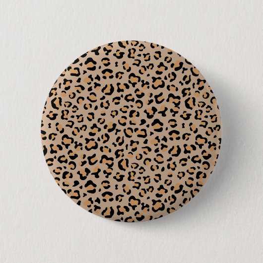 Leopard Print, luipspuiten, bruine luipaard Ronde Button 5,7 Cm (Voorkant)