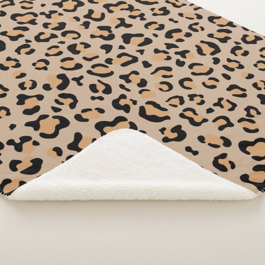 Leopard Print, luipspuiten, bruine luipaard Sherpa Deken (3/4)