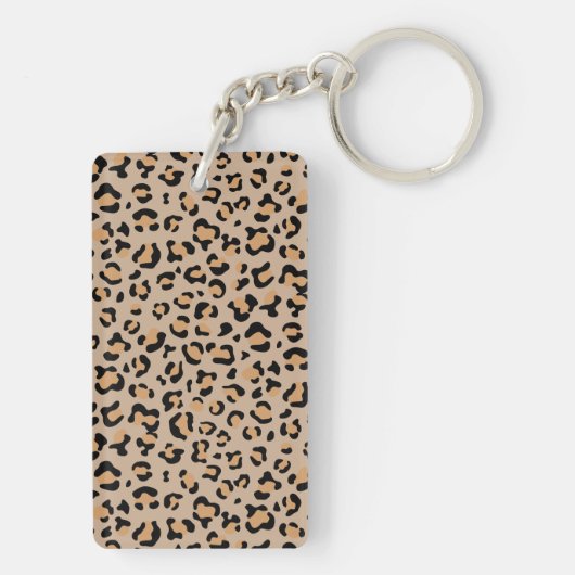 Leopard Print, luipspuiten, bruine luipaard Sleutelhanger (achterkant)
