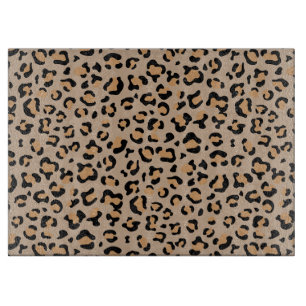 Leopard Print, luipspuiten, bruine luipaard Snijplank
