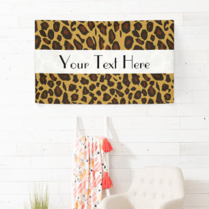 Leopard Print, luipspuiten, bruine luipaard Spandoek