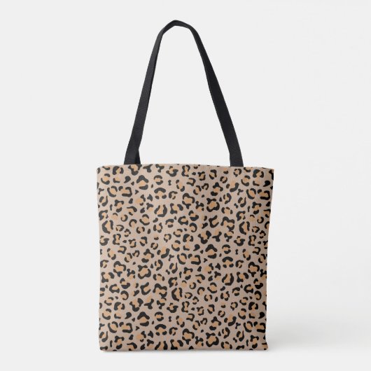 Leopard Print, luipspuiten, bruine luipaard Tote Bag (Achterkant)