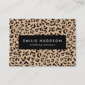 Leopard Print, luipspuiten, bruine luipaard Visitekaartje (Voorkant)
