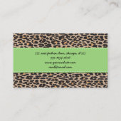 Leopard Print, luipspuiten, bruine luipaard Visitekaartje (Achterkant)