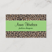Leopard Print, luipspuiten, bruine luipaard Visitekaartje (Voorkant)
