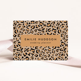 Leopard Print, luipspuiten, bruine luipaard Visitekaartje