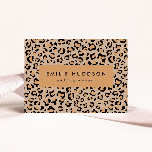 Leopard Print, luipspuiten, bruine luipaard Visitekaartje