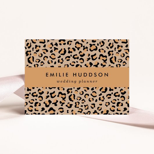 Leopard Print, luipspuiten, bruine luipaard Visitekaartje