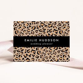 Leopard Print, luipspuiten, bruine luipaard Visitekaartje