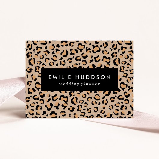 Leopard Print, luipspuiten, bruine luipaard Visitekaartje