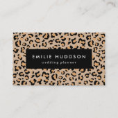 Leopard Print, luipspuiten, bruine luipaard Visitekaartje (Voorkant)