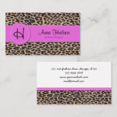 Leopard Print, luipspuiten, bruine luipaard Visitekaartje (Voorkant / Achterkant)