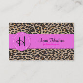 Leopard Print, luipspuiten, bruine luipaard Visitekaartje (Voorkant)