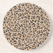 Leopard Print, luipspuiten, bruine luipaard Zandsteen Onderzetter (Voorkant)