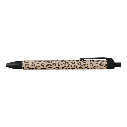 Leopard Print, luipspuiten, bruine luipaard Zwarte Inkt Pen (Bovenkant)