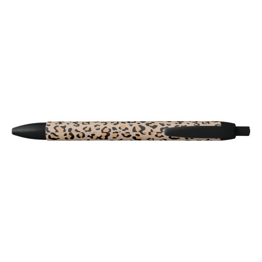Leopard Print, luipspuiten, bruine luipaard Zwarte Inkt Pen (Achterkant)