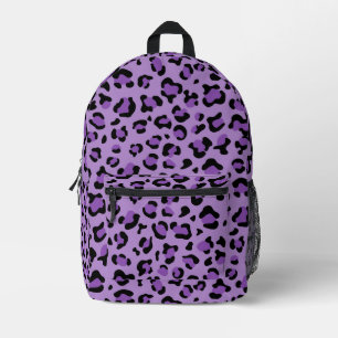 Leopard Print, luipspuiten, Paarse luipaard Bedrukte Rugzak