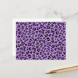 Leopard Print, luipspuiten, Paarse luipaard Briefkaart