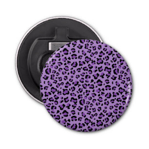 Leopard Print, luipspuiten, Paarse luipaard Button Flesopener