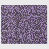 Leopard Print, luipspuiten, Paarse luipaard Cadeaupapier (Vlak)