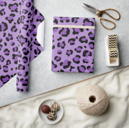 Leopard Print, luipspuiten, Paarse luipaard Cadeaupapier