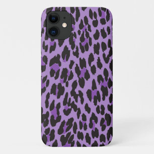Leopard Print, luipspuiten, Paarse luipaard iPhone 11 Hoesje